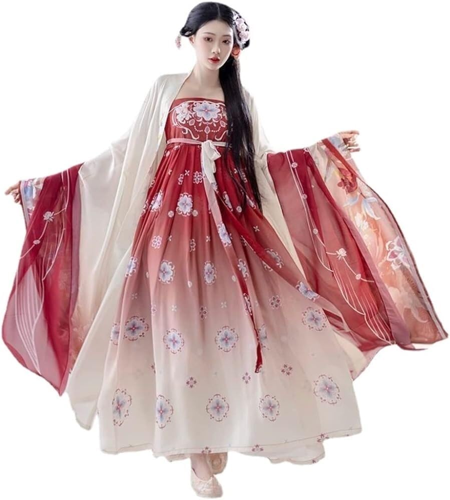 Amazon.co.jp: チャイナ服 漢服 レディース 可愛い 仙女服 中国